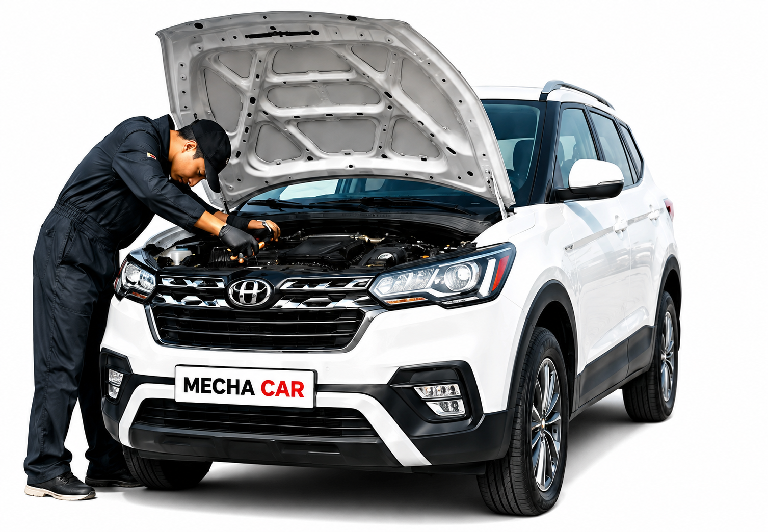 Mecha Car Mechanic with SUV